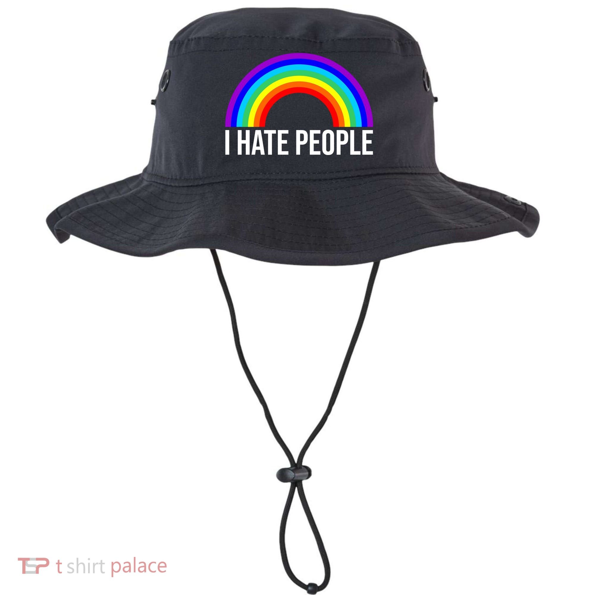 I Hate People Rainbow Funny Humor Anti Social Bucket Hat
