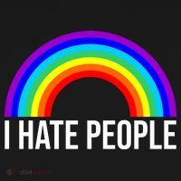 I Hate People Rainbow Funny Humor Anti Social Women's Hoodie thumb 2
