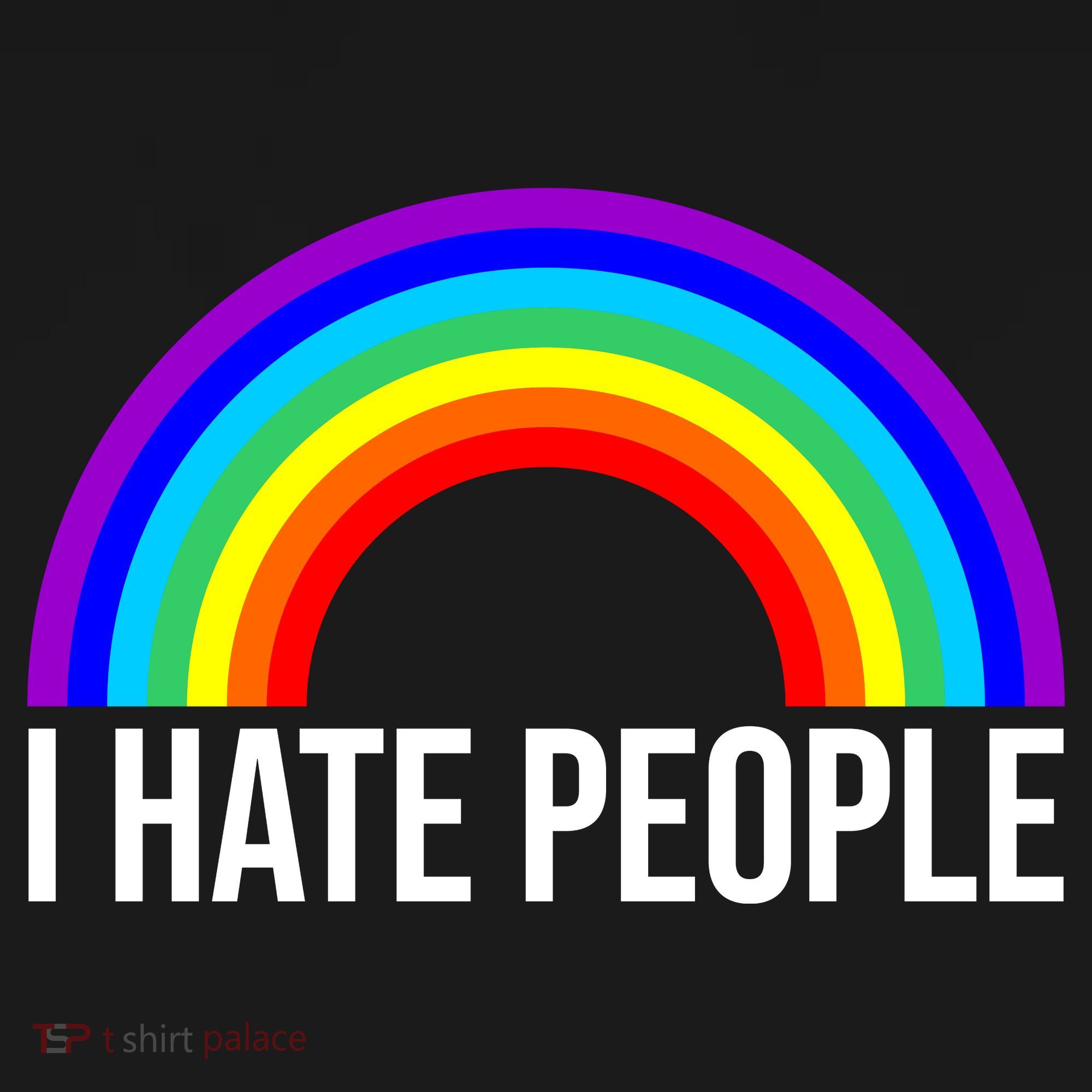 I Hate People Rainbow Funny Humor Anti Social Women's Hoodie