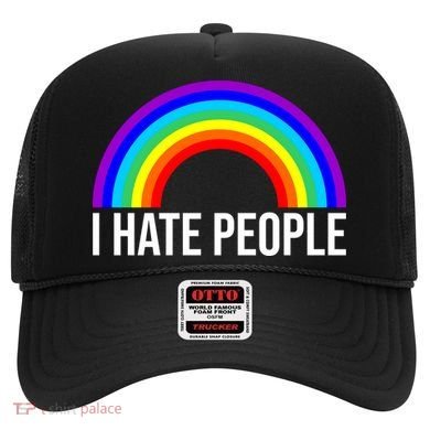 I Hate People Rainbow Funny Humor Anti Social Hat