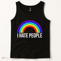 I Hate People Rainbow Funny Humor Anti Social Tank Top thumb 2