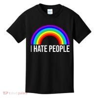 I Hate People Rainbow Funny Humor Anti Social Kids T-Shirt thumb 0