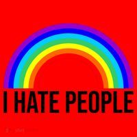 I Hate People Rainbow Funny Humor Anti Social Santa Hat thumb 1