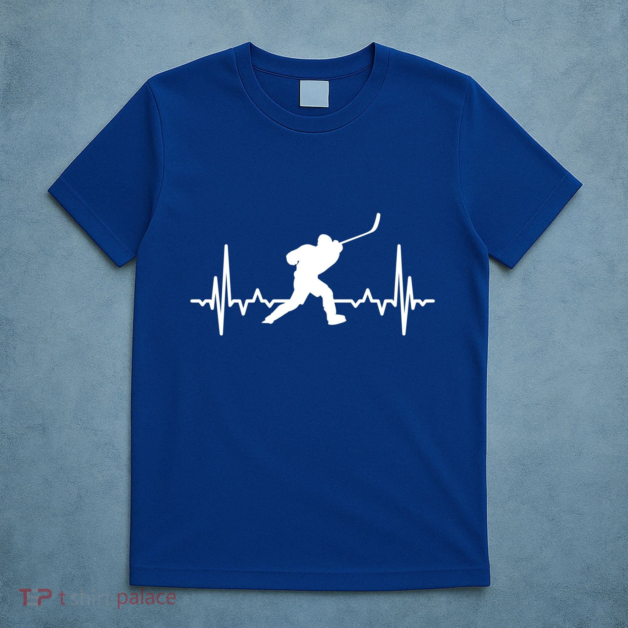 Ice Hockey Player Ecg Heartline Hockey Heartbeat Gift T-Shirt