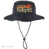 I Hate Pulling Out Funny Boating Trailer Boat Captain Retro  Bucket Hat thumb 0