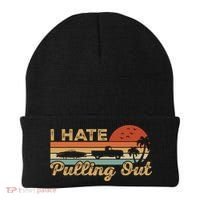 I Hate Pulling Out Funny Boating Trailer Boat Captain Retro  Beanie thumb 0