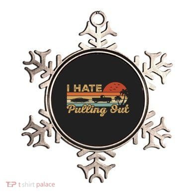 I Hate Pulling Out Funny Boating Trailer Boat Captain Retro  Ornament