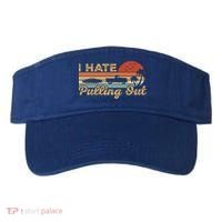 I Hate Pulling Out Funny Boating Trailer Boat Captain Retro  Visor thumb 0