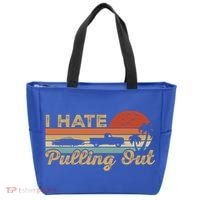 I Hate Pulling Out Funny Boating Trailer Boat Captain Retro  Tote Bag thumb 0