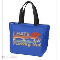 I Hate Pulling Out Funny Boating Trailer Boat Captain Retro  Tote Bag thumb 3