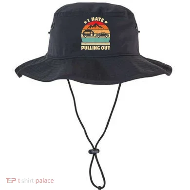 I Hate Pulling Out Funny Camping Trailer Retro Bucket Hat