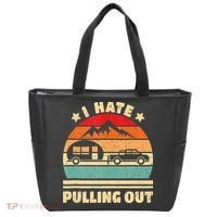I Hate Pulling Out Funny Camping Trailer Retro Tote Bag thumb 0