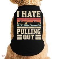 I Hate Pulling Out Funny Boat Captain Retro Boating Doggie Tank thumb 0