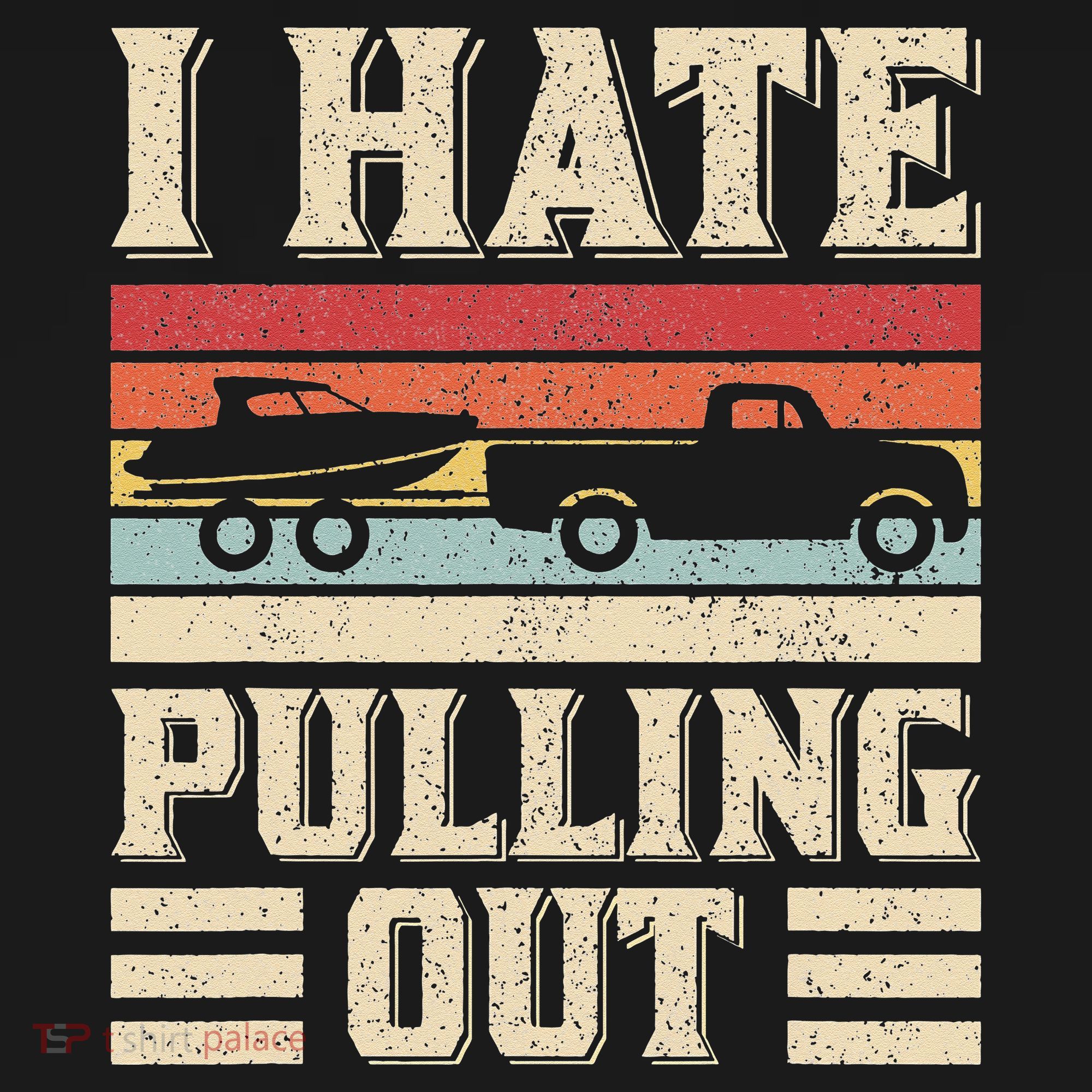 I Hate Pulling Out Funny Boat Captain Retro Boating Doggie Tank
