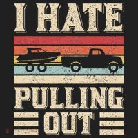 I Hate Pulling Out Funny Boat Captain Retro Boating Beanie thumb 2