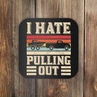 I Hate Pulling Out Funny Boat Captain Retro Boating Coaster thumb 0