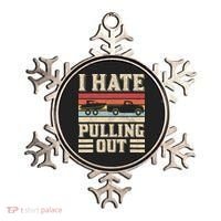I Hate Pulling Out Funny Boat Captain Retro Boating Ornament thumb 0