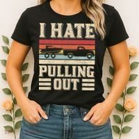 I Hate Pulling Out Funny Boat Captain Retro Boating Women's T-Shirt thumb 2