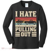 I Hate Pulling Out Funny Boat Captain Retro Boating Kids Long Sleeve Shirt thumb 0