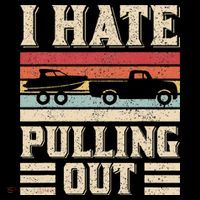 I Hate Pulling Out Funny Boat Captain Retro Boating Kids Long Sleeve Shirt thumb 2