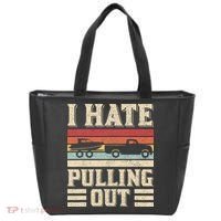 I Hate Pulling Out Funny Boat Captain Retro Boating Tote Bag thumb 0