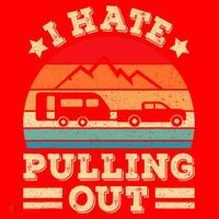 I Hate Pulling Out Funny Camping Trailer Retro Travel TShirt Santa Hat thumb 1
