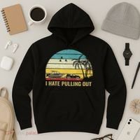 I Hate Pulling Out Retro Boating Boat Captain Hoodie thumb 3