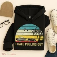 I Hate Pulling Out Retro Boating Boat Captain Hoodie thumb 4