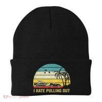 I Hate Pulling Out Retro Boating Boat Captain Beanie thumb 0