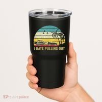 I Hate Pulling Out Retro Boating Boat Captain Tumbler thumb 2