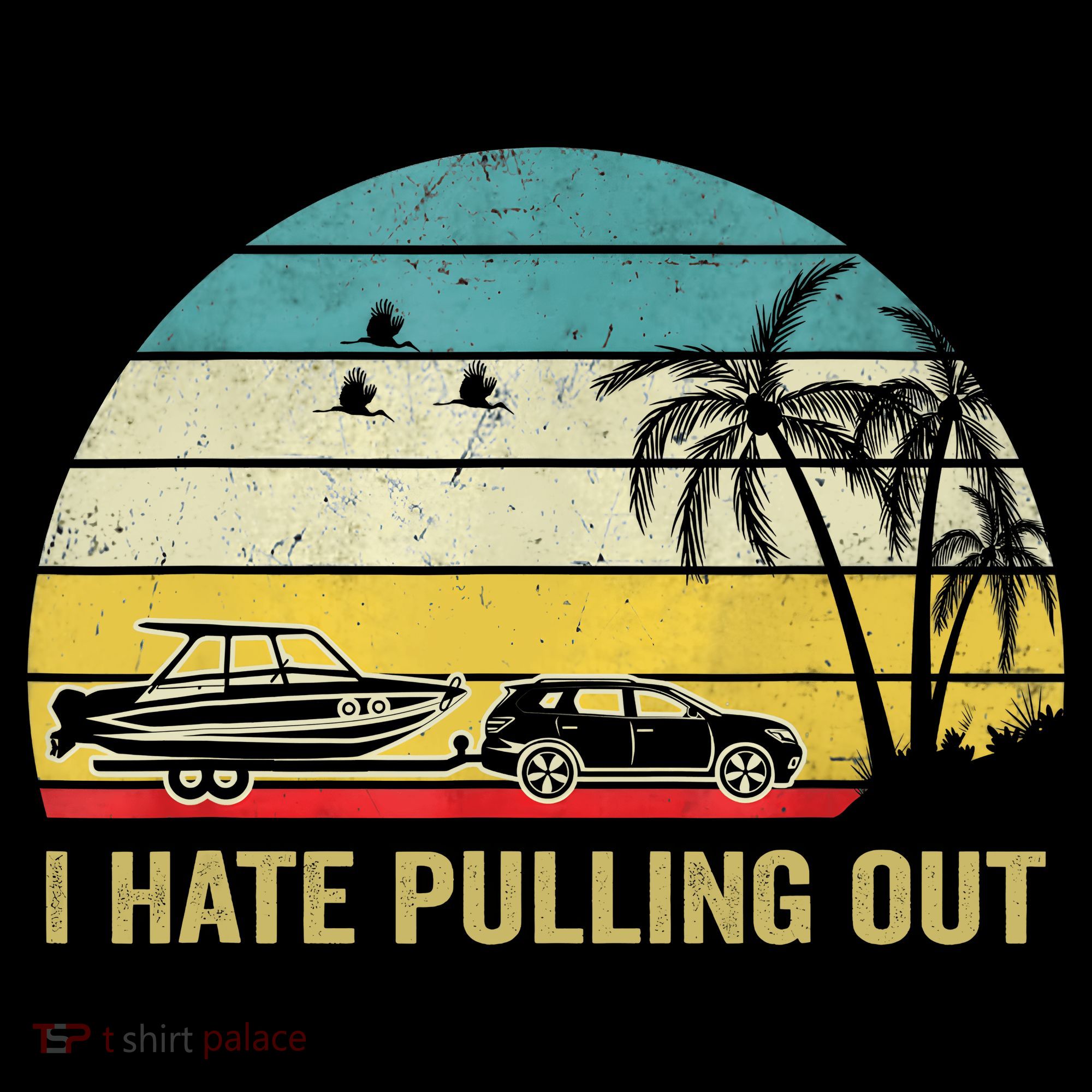 I Hate Pulling Out Retro Boating Boat Captain Tank Top