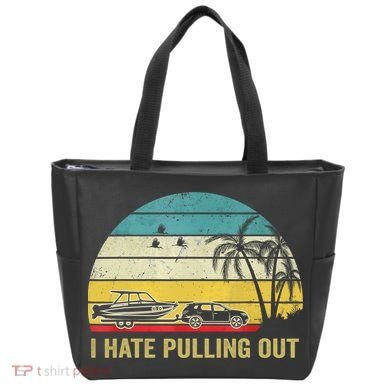 I Hate Pulling Out Retro Boating Boat Captain Tote Bag