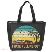 I Hate Pulling Out Retro Boating Boat Captain Tote Bag thumb 0