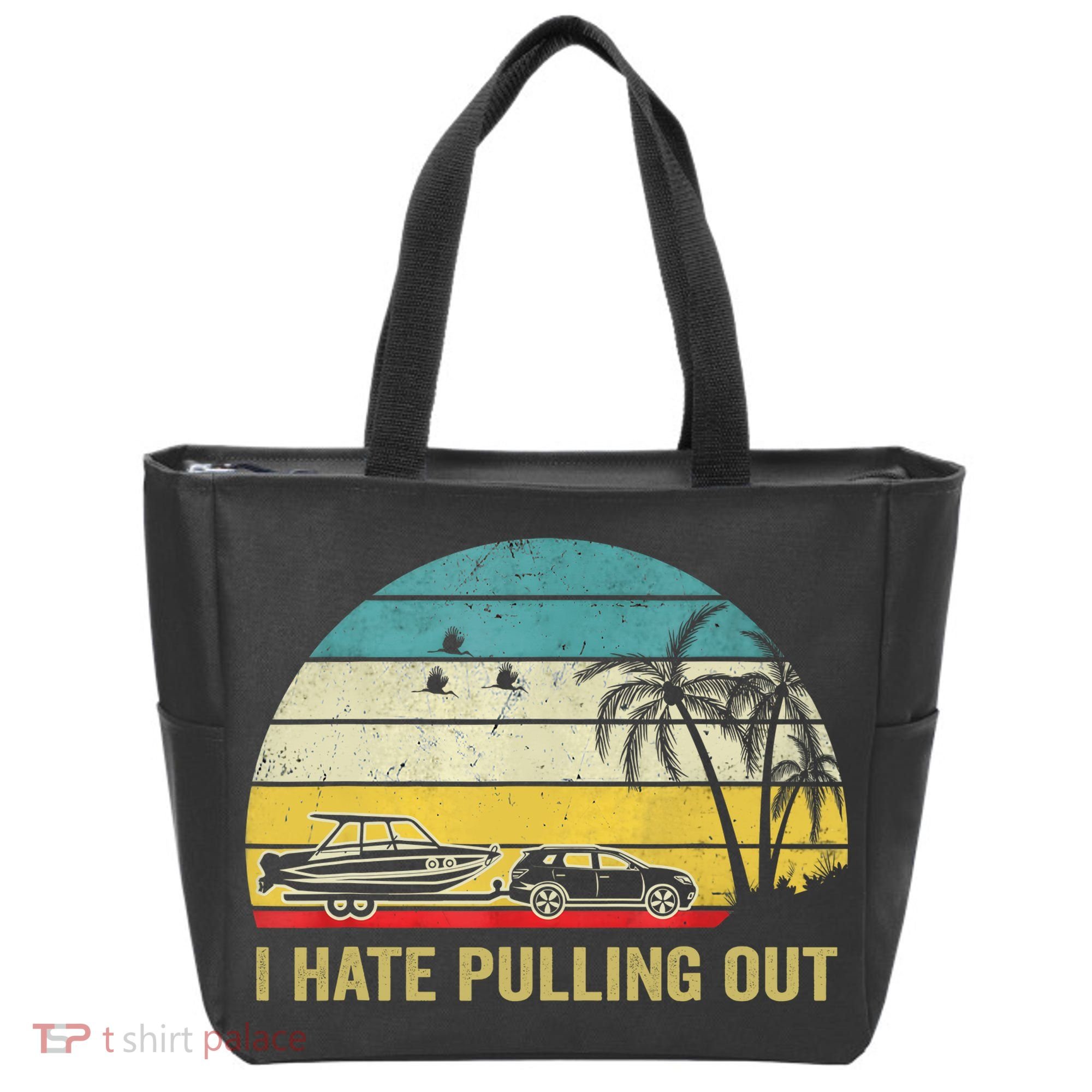 I Hate Pulling Out Retro Boating Boat Captain Tote Bag