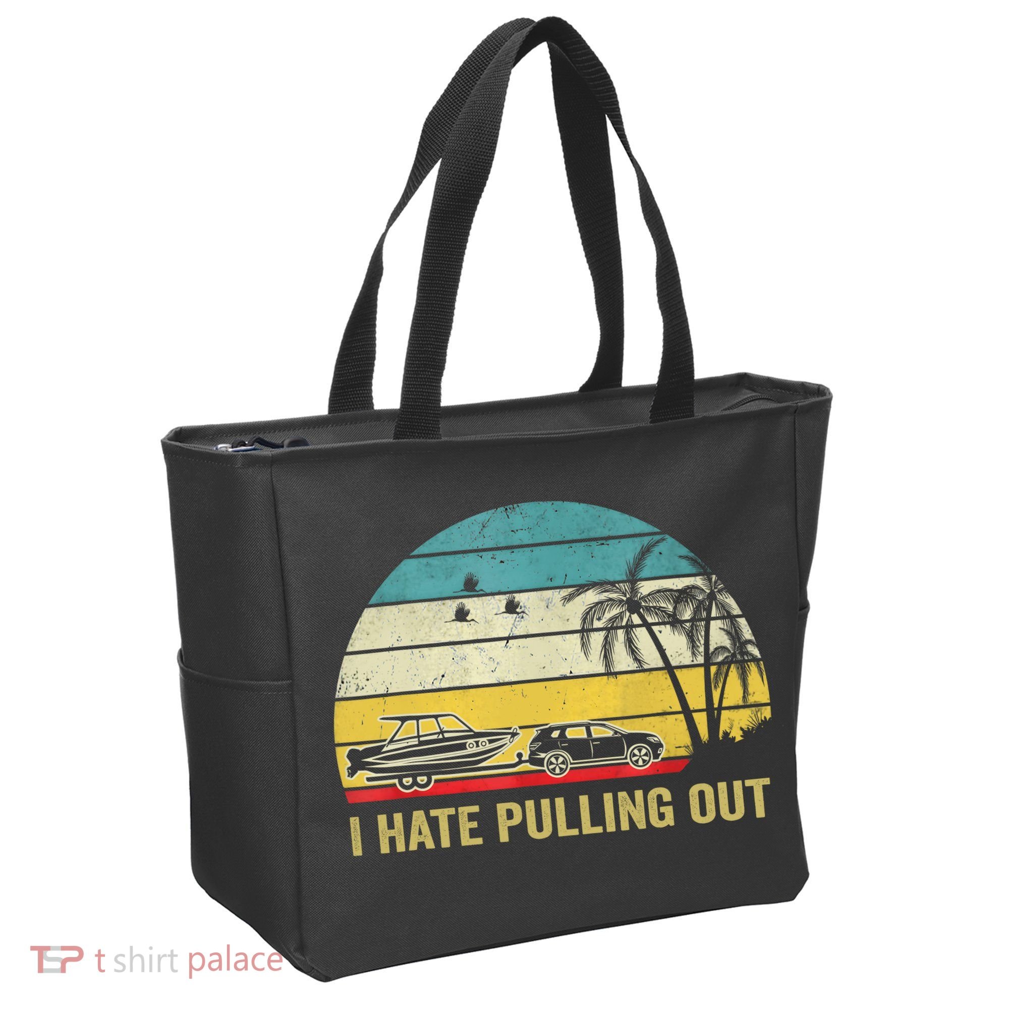 I Hate Pulling Out Retro Boating Boat Captain Tote Bag