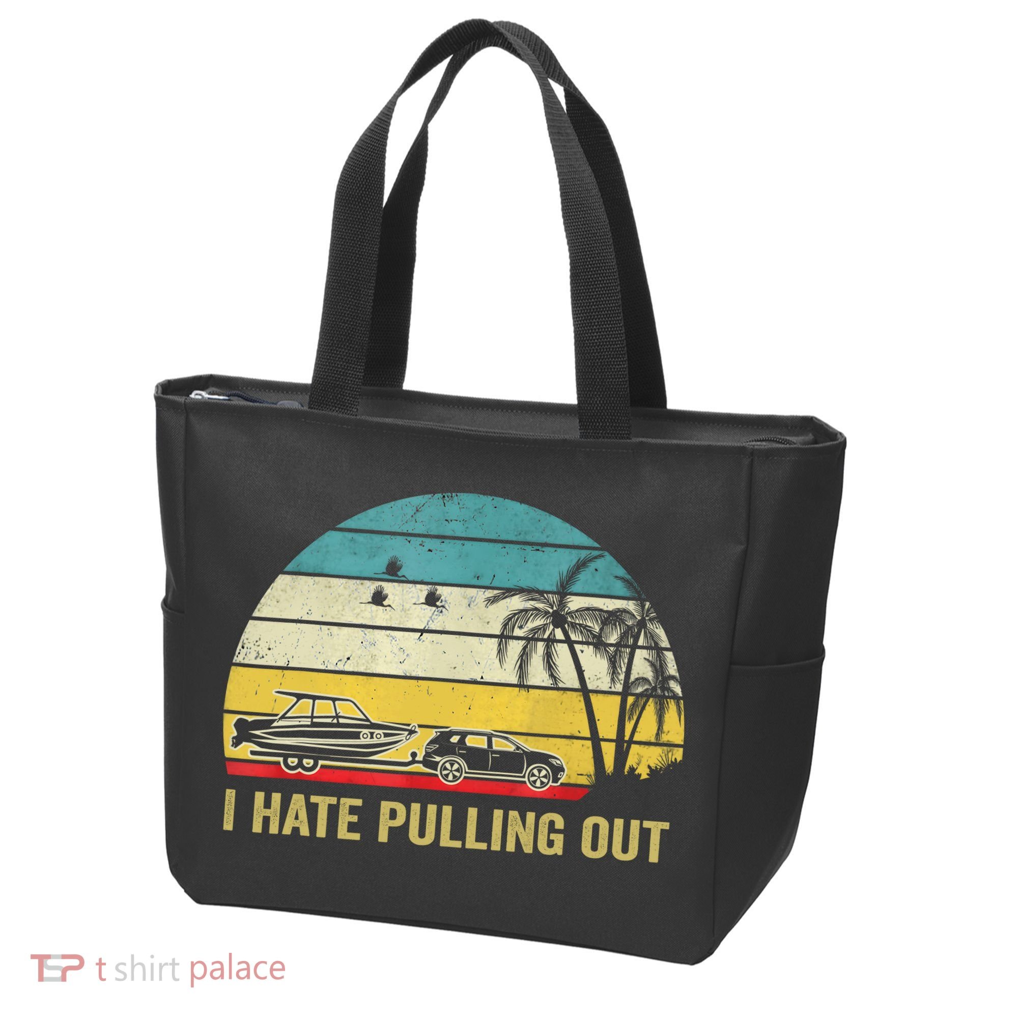 I Hate Pulling Out Retro Boating Boat Captain Tote Bag
