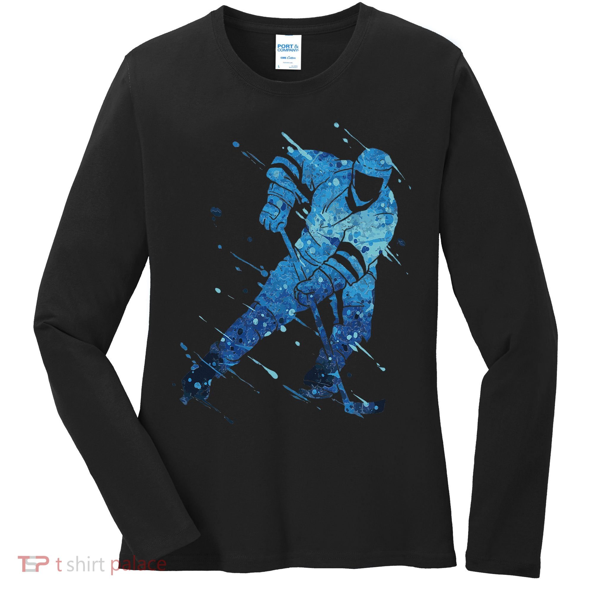 Ice Hockey Player Women's Long Sleeve Shirt