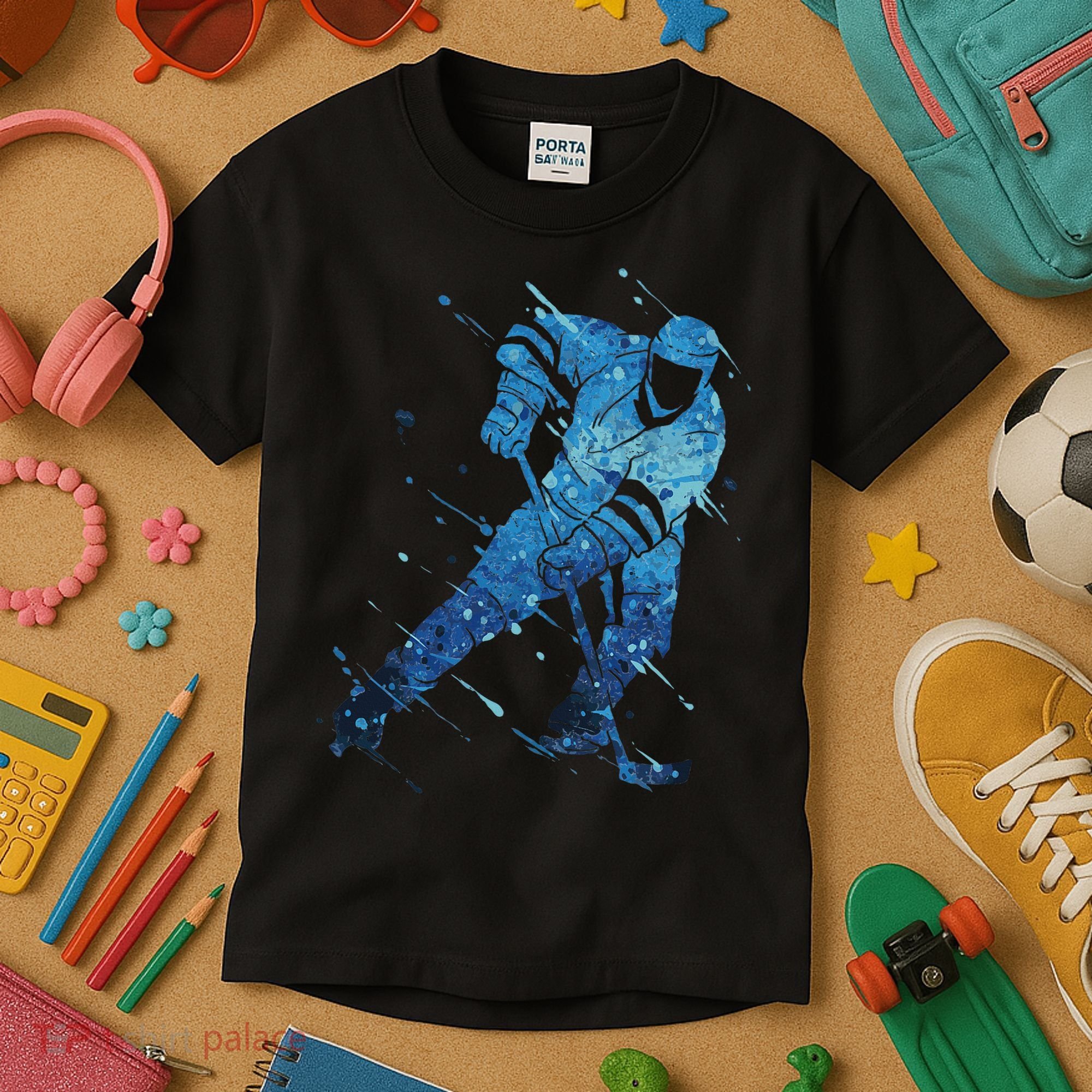 Ice Hockey Player Kids T-Shirt