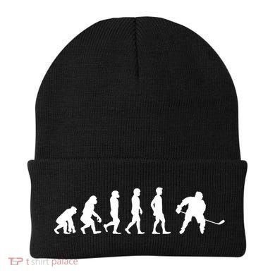 Ice Hockey Player Evolution Hockey Gift Great Gift Beanie