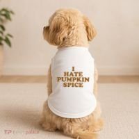 I Hate Pumpkin Spice Funny Doggie Tank thumb 2