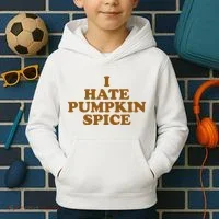I Hate Pumpkin Spice Funny Kids Hoodie thumb 2
