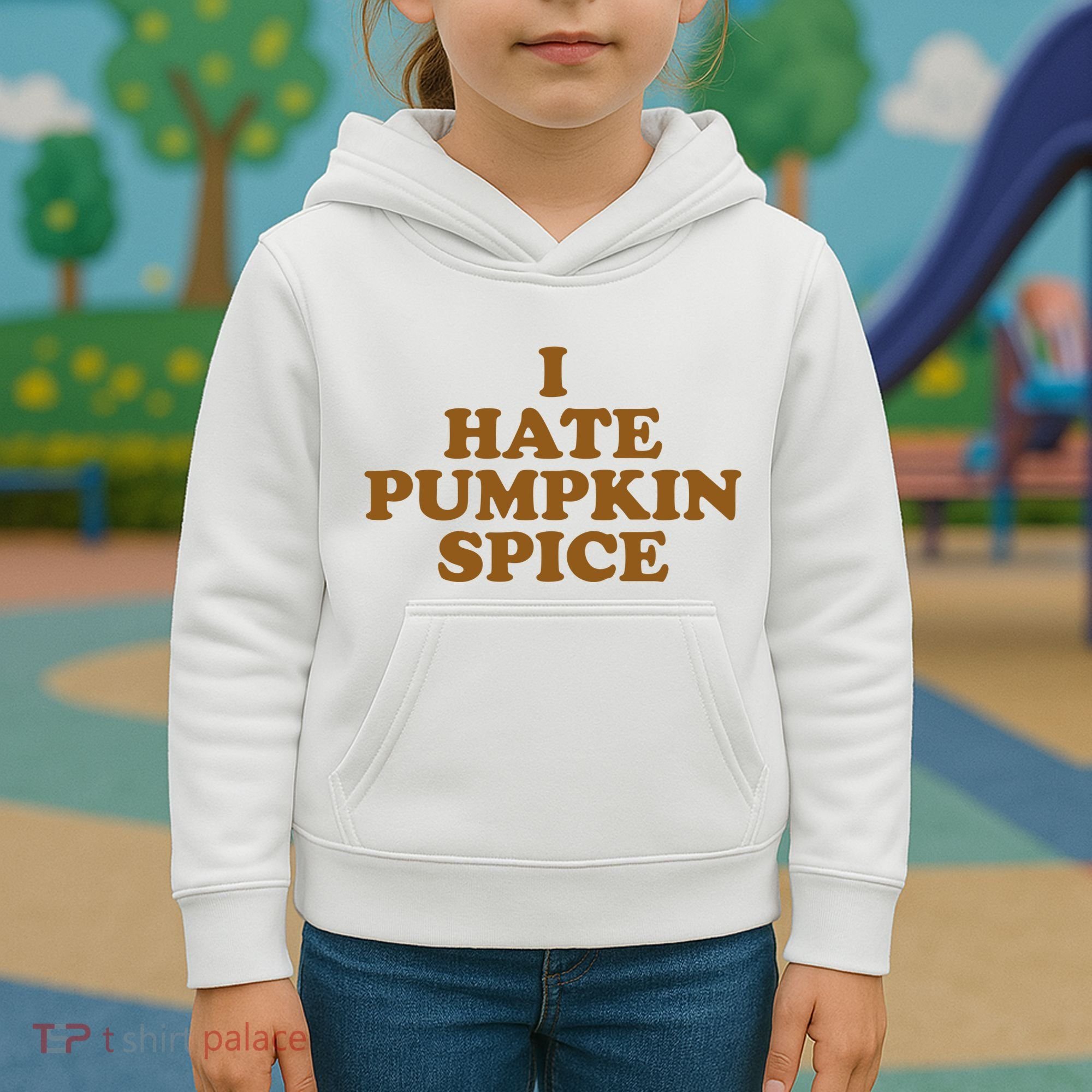 I Hate Pumpkin Spice Funny Kids Hoodie
