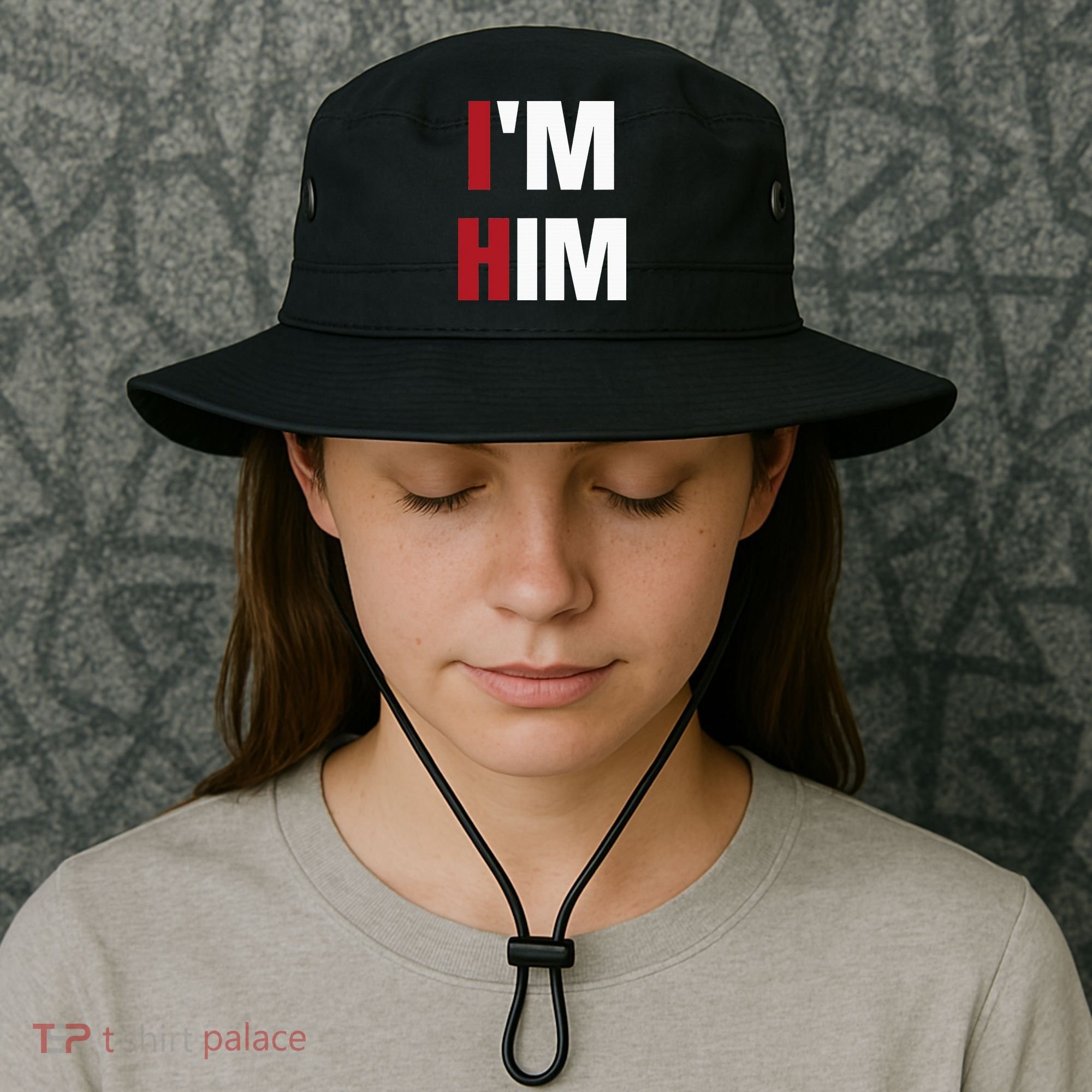 IM Him Prayed For A Man Like Him Christian Bucket Hat