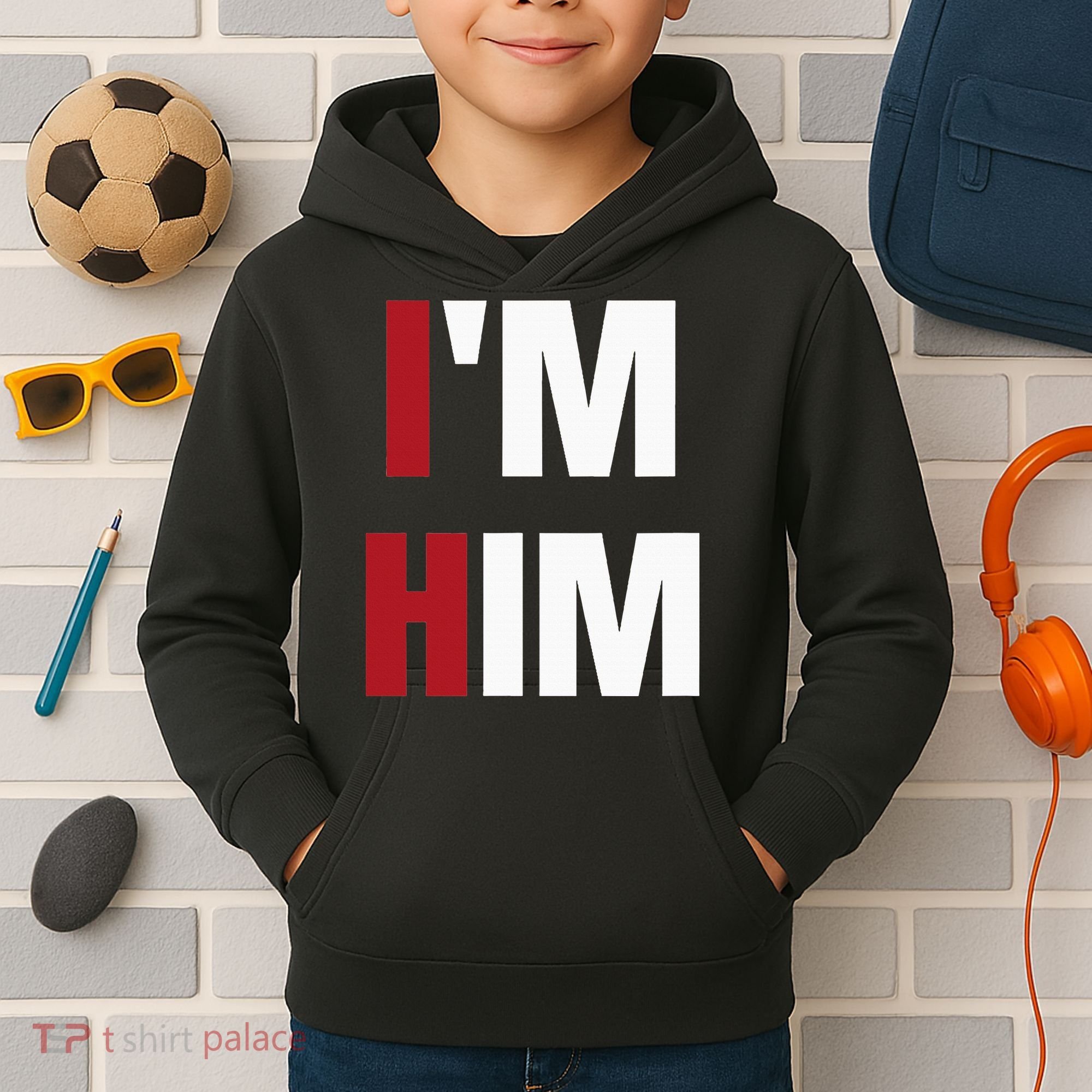 IM Him Prayed For A Man Like Him Christian Kids Hoodie