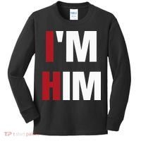 IM Him Prayed For A Man Like Him Christian Kids Long Sleeve Shirt thumb 0
