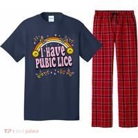 I Have Pubic Lice Funny Sarcastic Rainbow Pajama Set thumb 0