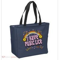 I Have Pubic Lice Funny Sarcastic Rainbow Tote Bag thumb 2