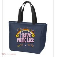 I Have Pubic Lice Funny Sarcastic Rainbow Tote Bag thumb 3
