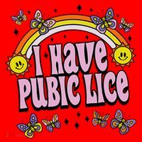 I Have Pubic Lice Funny Sarcastic Rainbow Santa Hat thumb 1