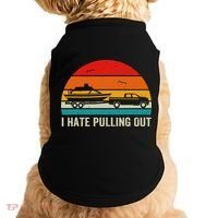 I Hate Pulling Out Retro Boat Captain Funny Boating Lovers Doggie Tank thumb 0